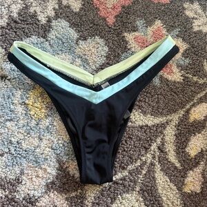 PINK Victoria's Secret Black and Mint Bikini Bottom